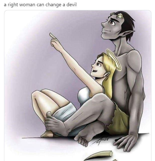 Right woman can change a devil