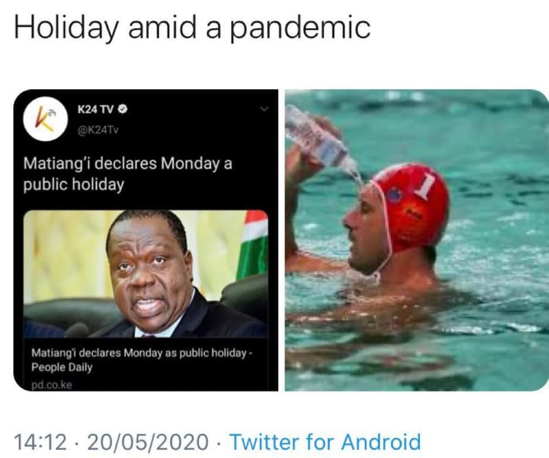 Holiday amid a pandemic k24tv 0 k24tv matiang'i declares monday a public holiday