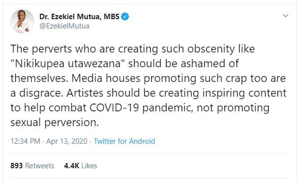 Dr. ezekiel mutua, mbs ezekielmutua the perverts who are creating such obscenity