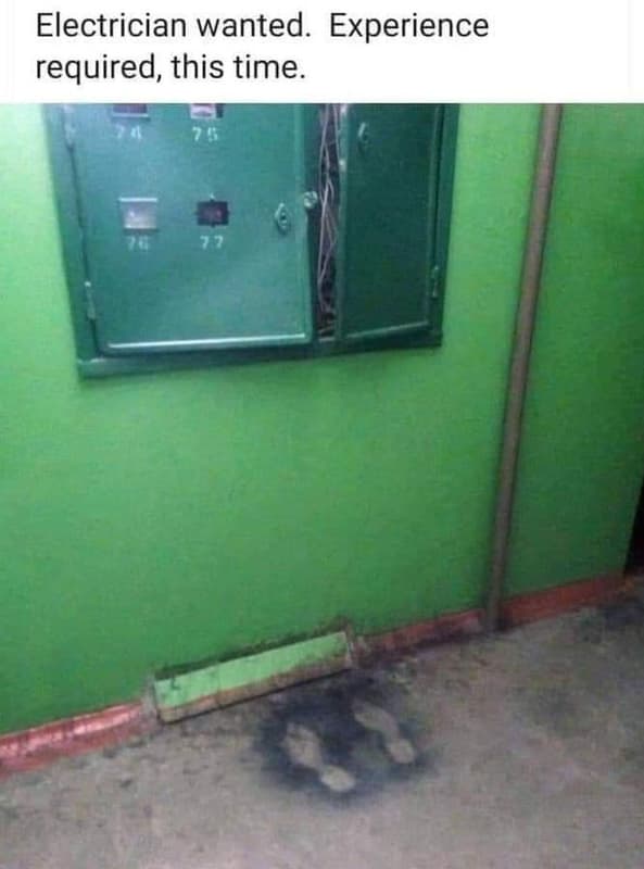 Electrician wanted experience required this time.