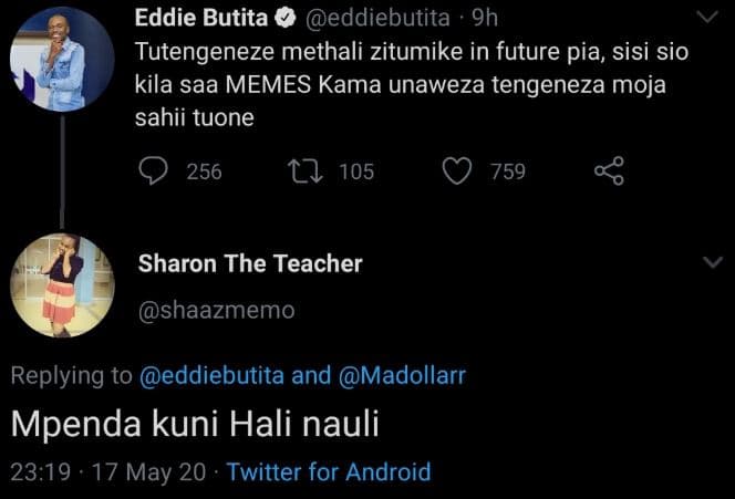 Eddie butita eddiebutita 9h tutengeneze methali zitumike in future pia, sisi sio