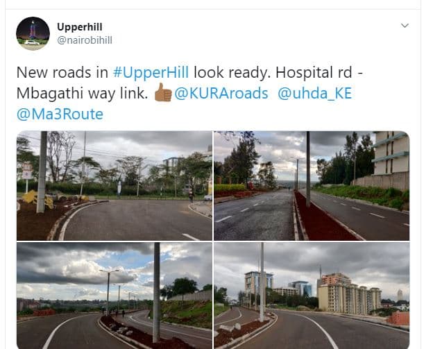 Upperhill nairobihill new roads in upperhill look ready. hospital rd mbagathi wa