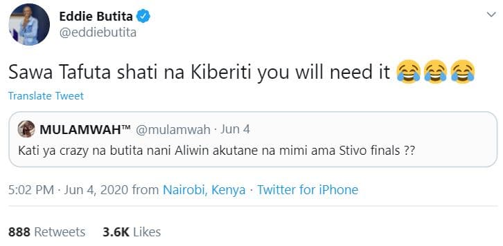 Eddie butita eddiebutita sawa tafuta shati na kiberiti you will need it translat