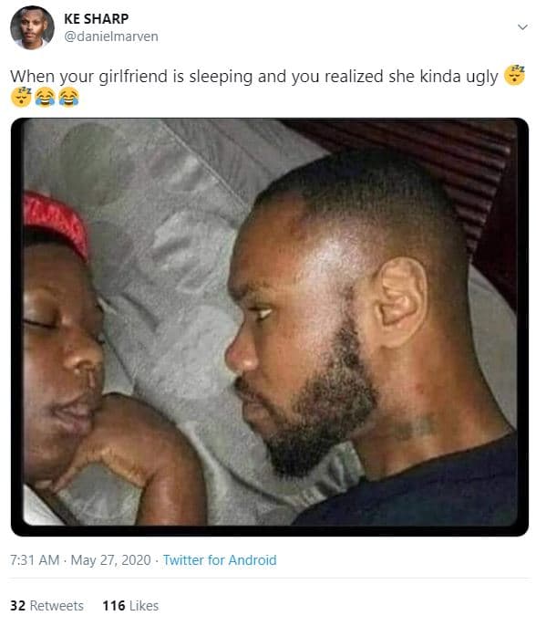 Ke sharp danielmarven when your girlfriend is sleeping and you realized she kind