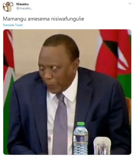 Masaku masaku mamangu amesema nisiwafungulie translate tweet