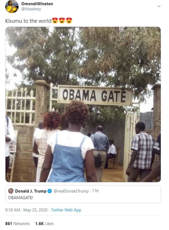 Omondiwinston itiswinny kisumu to the world obama gate donald j. trump obamagate