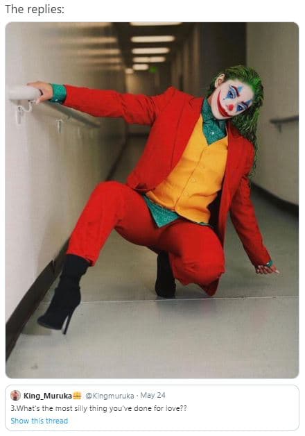 The replies king_muruka kirgmuruka may 24 3whats the most silly thirg youve done