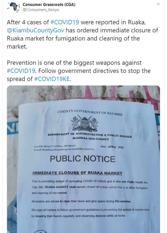 Consumer grassroots cga consumers_kenya after 4 cases of covid19 were reported i