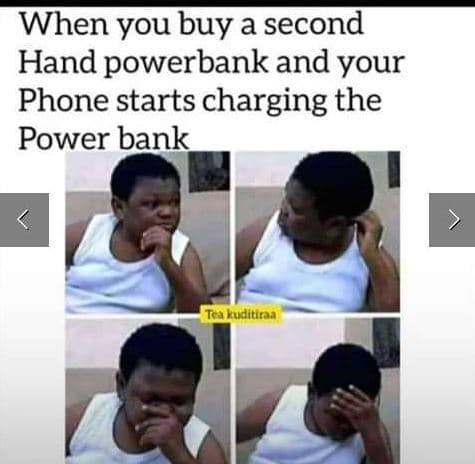 When you buy a second hand powerbank and your phone starts charging the power ba