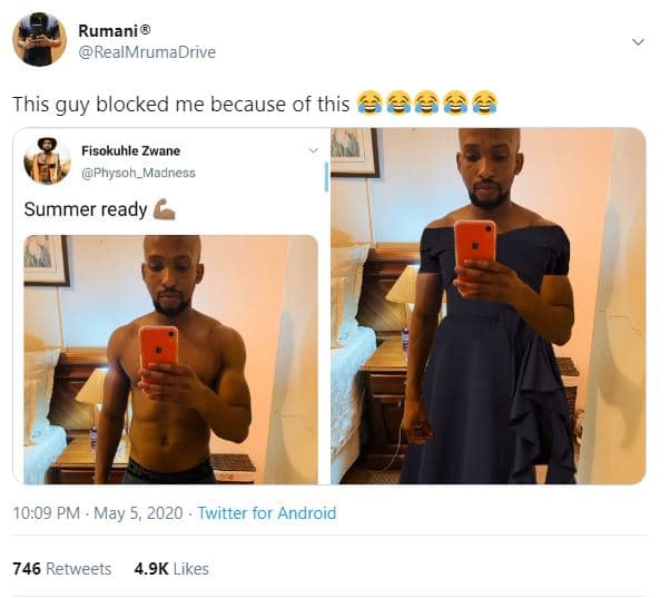 Rumani realmrumadrive this guy blocked me because of this e62 fisokuhle zwane ph