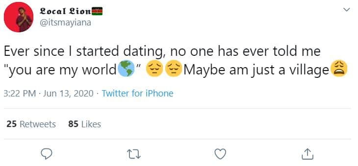 Eocal qion itsmayiana ever since started dating, no one has ever told me 'you ar