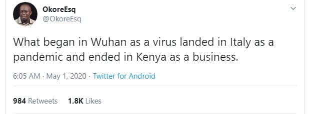 Okoreesq koreesq what began in wuhan as a virus landed in italy as a pandemic an