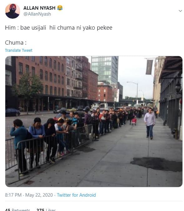 Allan nyash allannyash him bae usijali hii chuma ni yako pekee chuma translate t