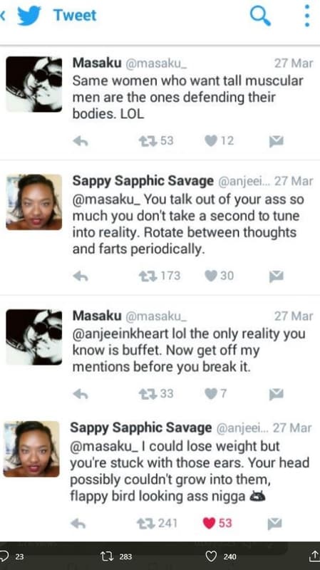 Tweet q masaku masaku _ 27 mar same women who want tall muscular men are the one