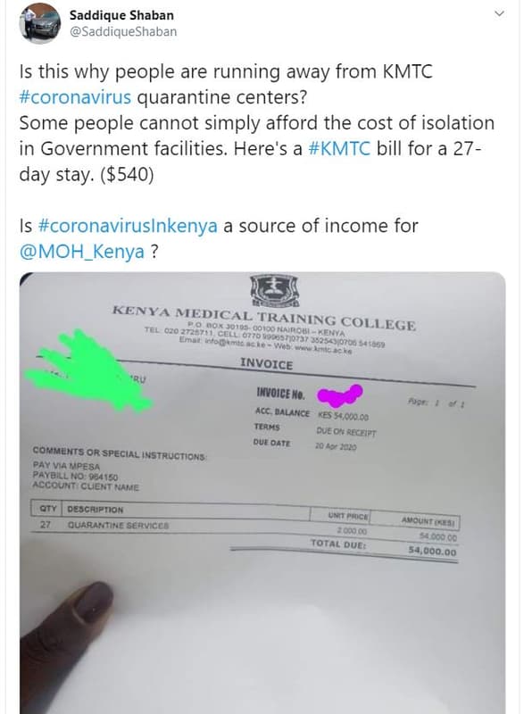 Saddique shaban saddiqueshaban is this why people are running away from kmtc cor