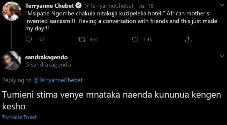 Terryanne chebet terryannechebet jul 18 msipatie ngombe chakula nitakuja kuzipel