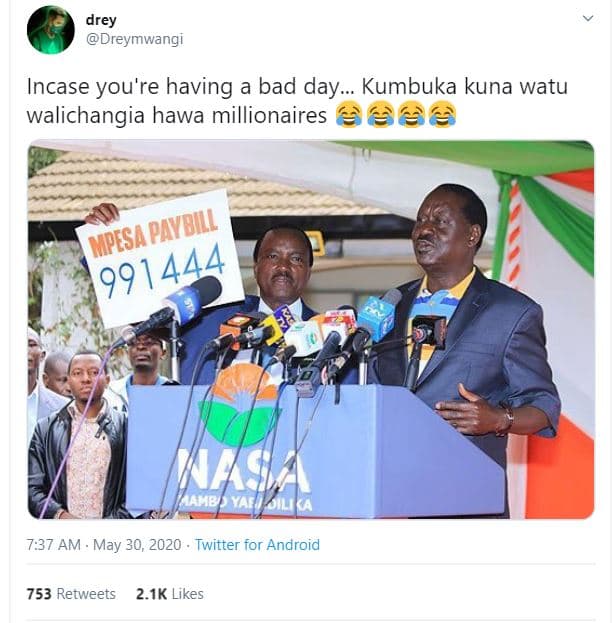 Drey dreymwangi incase you're having a bad day kumbuka kuna watu walichangia haw