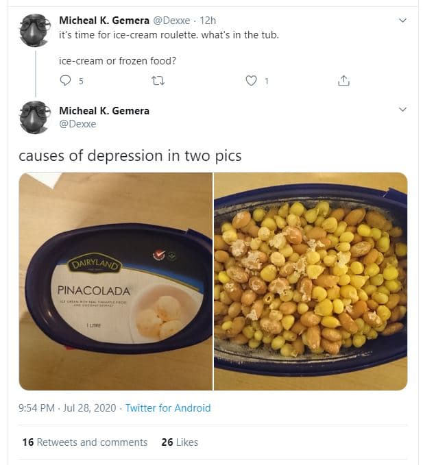 Micheal k. gemera dexxe 12h it'5 time for icecream roulette what'sin the tub. ic