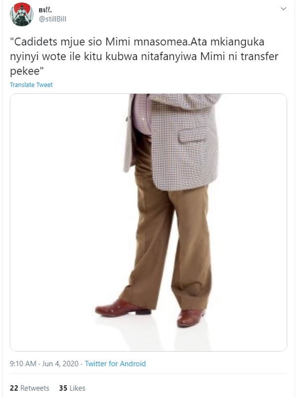 Bıll. stillbill cadidets mjue sio mimi mnasomea ata mkianguka nyinyi wote ile ki