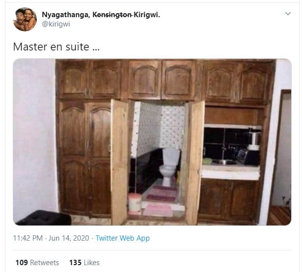 Nyagathanga, kensingtonkirigwi_ kirigwi master en suite 11.42 pm jun 14, twitter