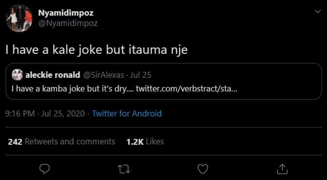 Nyamidimpoz nyamidimpoz have a kale joke but itauma nje aleckie ronald siralexas