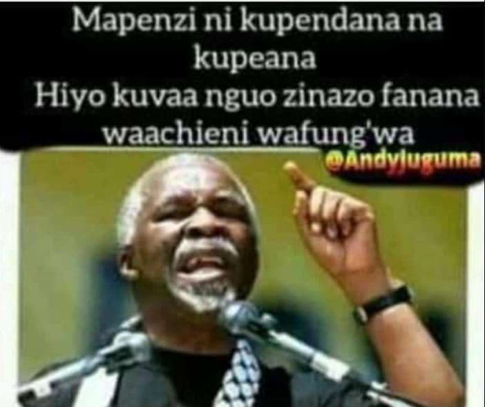 Mapenzi nikupendana na kupeana hiyo kuvaa nguo zinazo fanana waachieni wafung'wa