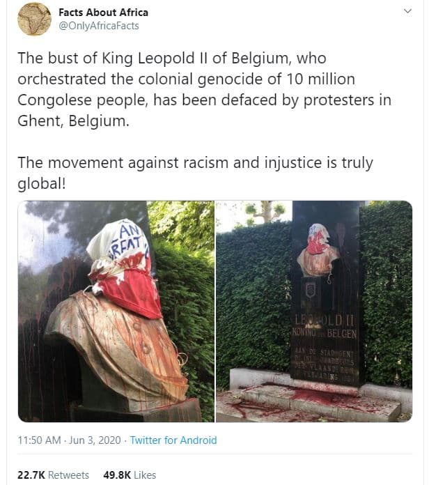 Facts about africa onlyafricafacts the bust of king leopold il of belgium who or