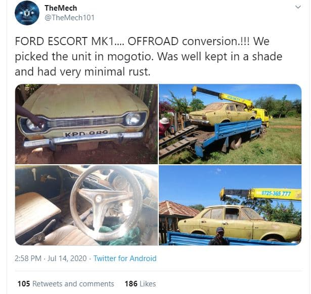 Themech themech 101 ford escort mki. offroad conversion !!! we picked the unit i