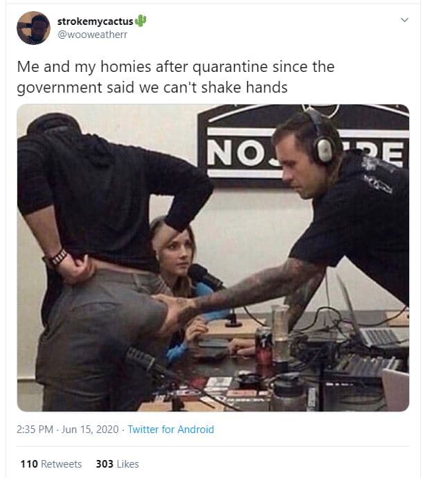 Strokemycactus wooweatherr me and my homies after quarantine since the governmen