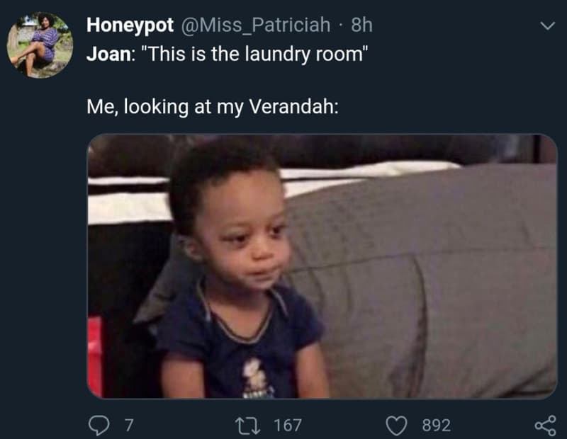 Honeypot miss_patriciah 8h joan this is the laundry room' me, looking at my vera