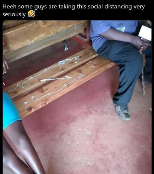 Heeh some guys are taking this social distancing very seriously