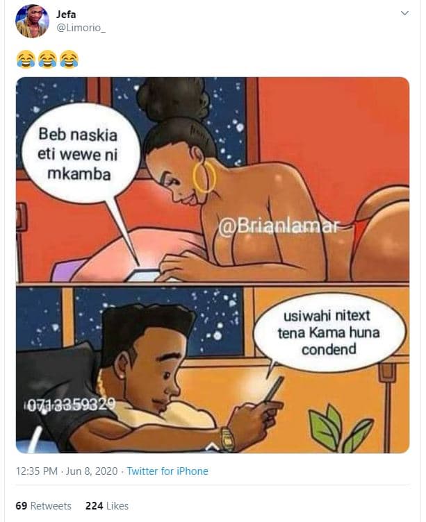 Jefa limorio _ beb naskia eti wewe ni mkamba brianlamar usiwahi nitext tena kama