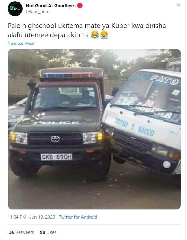 Not good at goodbyes kibe_hum pale highschool ukitema mate ya kuber kwa dirisha