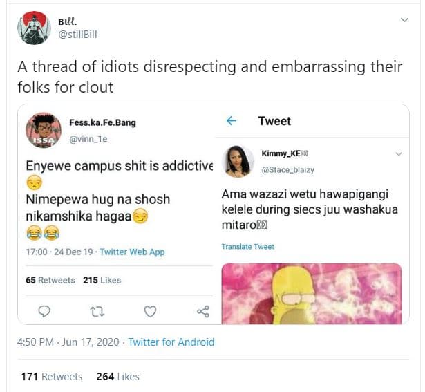 Bıl. stillbill a thread of idiots disrespecting and embarrassing their folks for