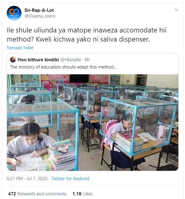 Sirrapalot osama otero ile shule uliunda ya matope inaweza accomodate hii method