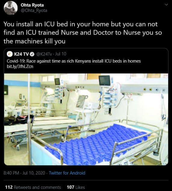 Ohta ryota ohta_ryota you install an icu bed in your home but you can not find a