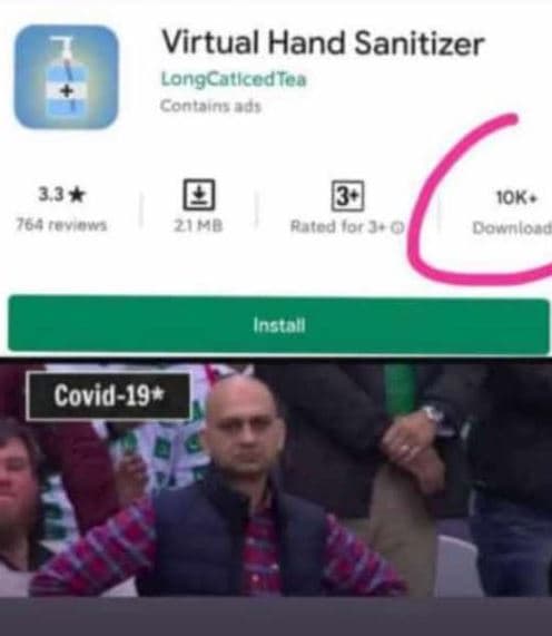 Virtual hand sanitizer longcatlcedtea con'ain,80 33 764 roviow ok dowwnloa 21 ra