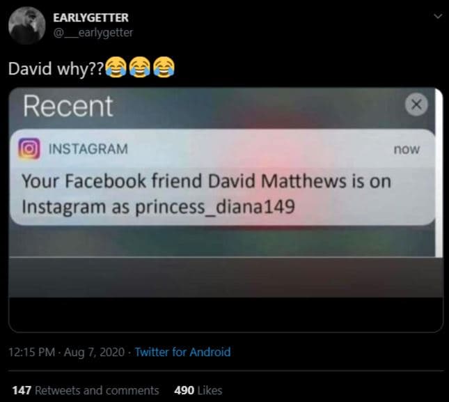 Earlygetter earlygetter david why?? recent instagram now your facebook friend da