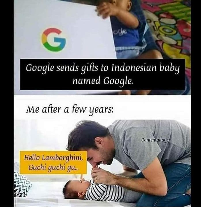 Ou google sends gifts to indonesian baby named google me after a few years conte
