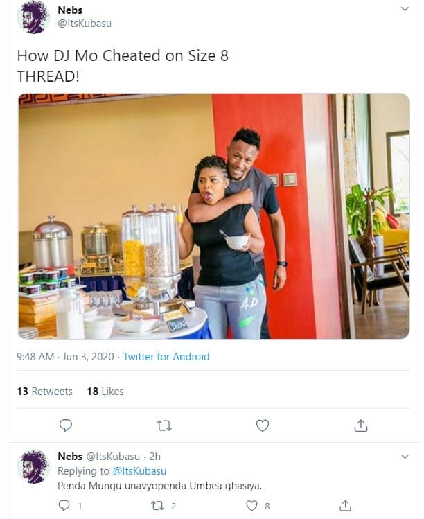 Nebs itskubasu how dj mo cheated on size 8 thread! 9,48 am jun 3 twitter for and