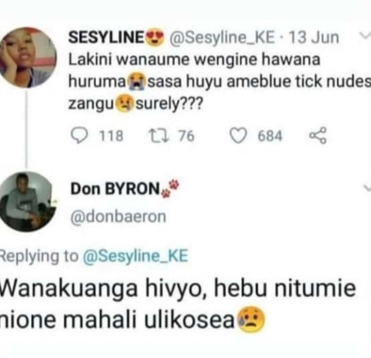 Sesyline sesyline_ke 13 jun lakini wanaume wengine hawana huruma sasa huyu amebl