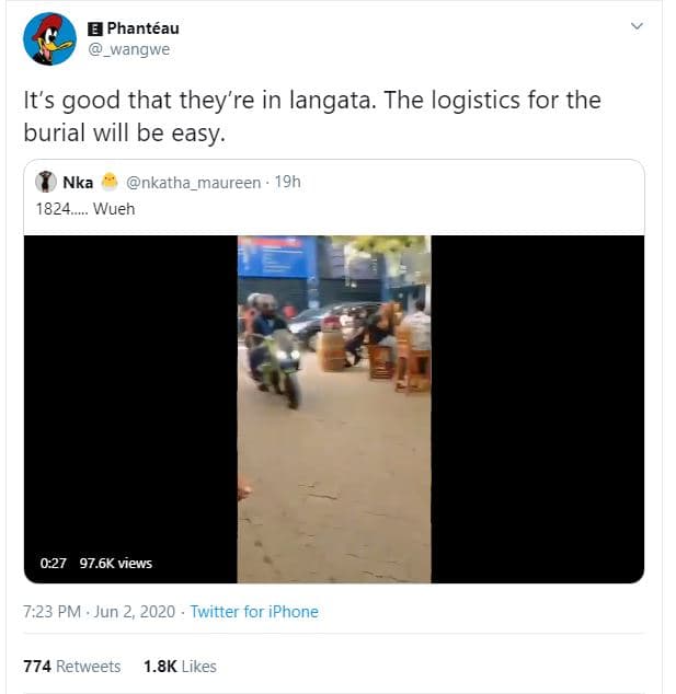 Phantéau _wangwe it's good that they're in langata. the logistics for the burial