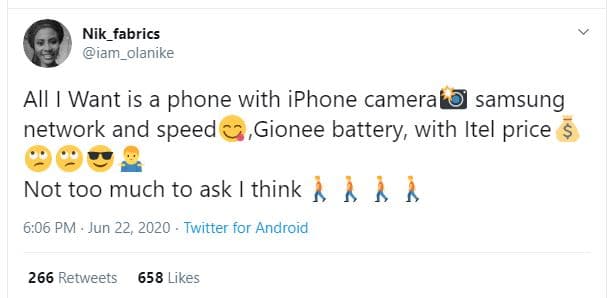 Nik_fabrics iam_olanike aii want is a phone with iphone camera samsung network a