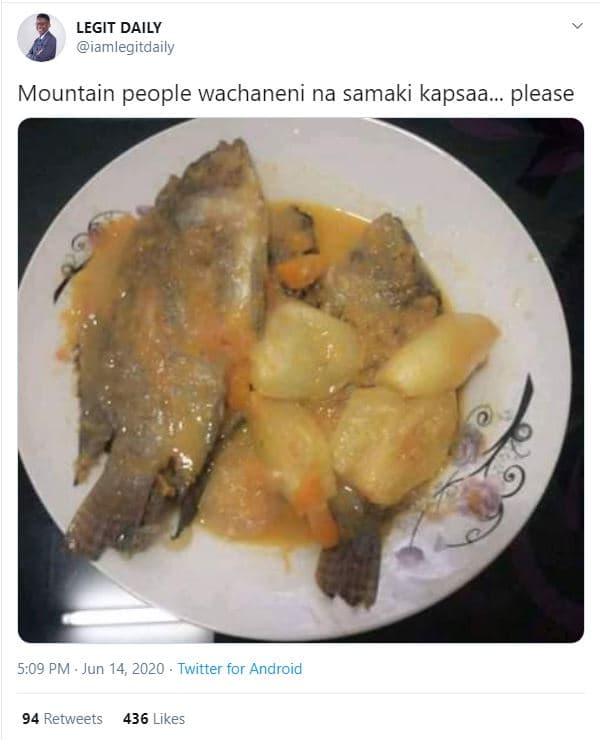 Legit daily iamlegitdaily mountain people wachaneni na samaki kapsaa.. please 5.