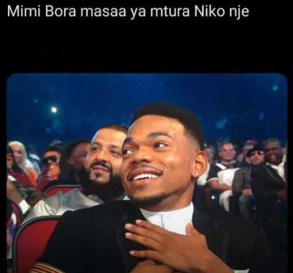 Mimi bora masaa ya mtura niko nje