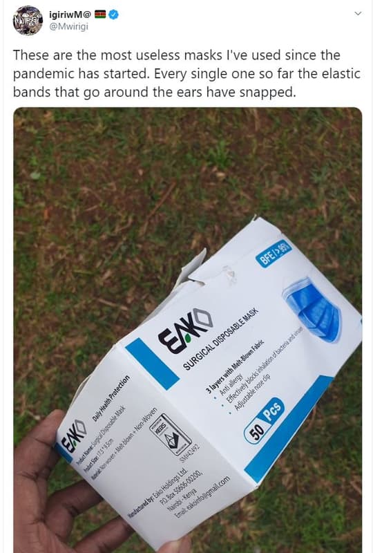 F igiriwm mwirigi these are the most useless masks i've used since the pandemic