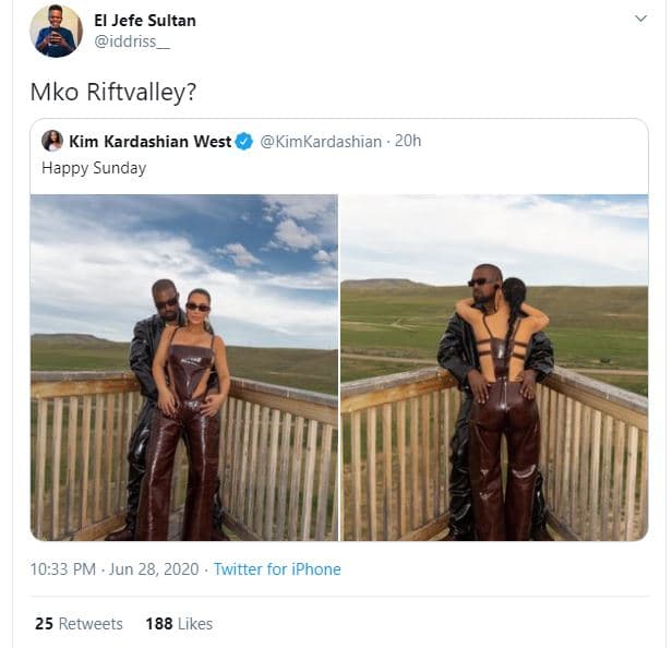 El jefe sultan iddriss mko riftvalley? kim kardashian west happy sunday kimkarda