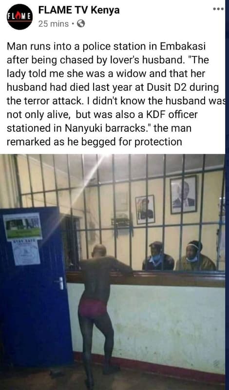 Flame tv kenya 25 mins man runs into a police station in embakasi after being ch