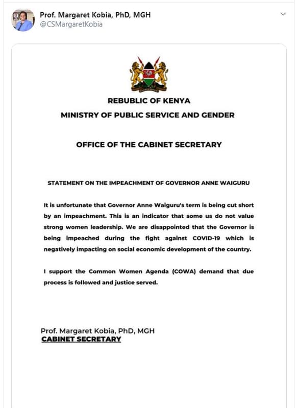 Prof. margaret kobia, phd, mgh csmargaretkobia rebublic of kenya ministry of pub