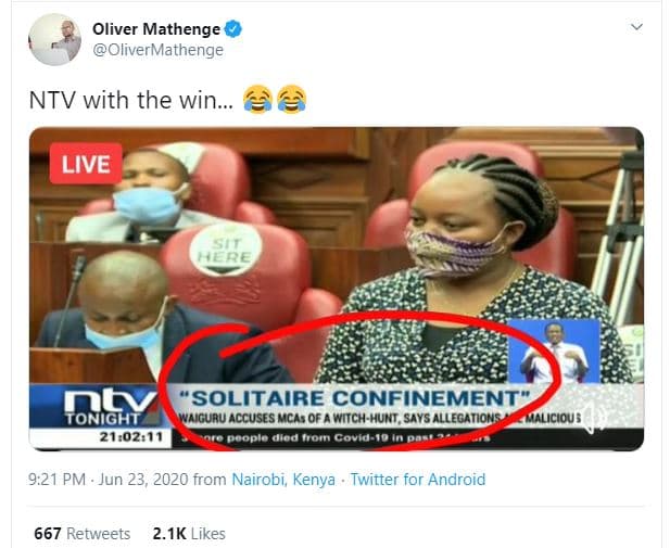 Oliver mathenge olivermathenge ntv with the win live nt solitaire confinement io